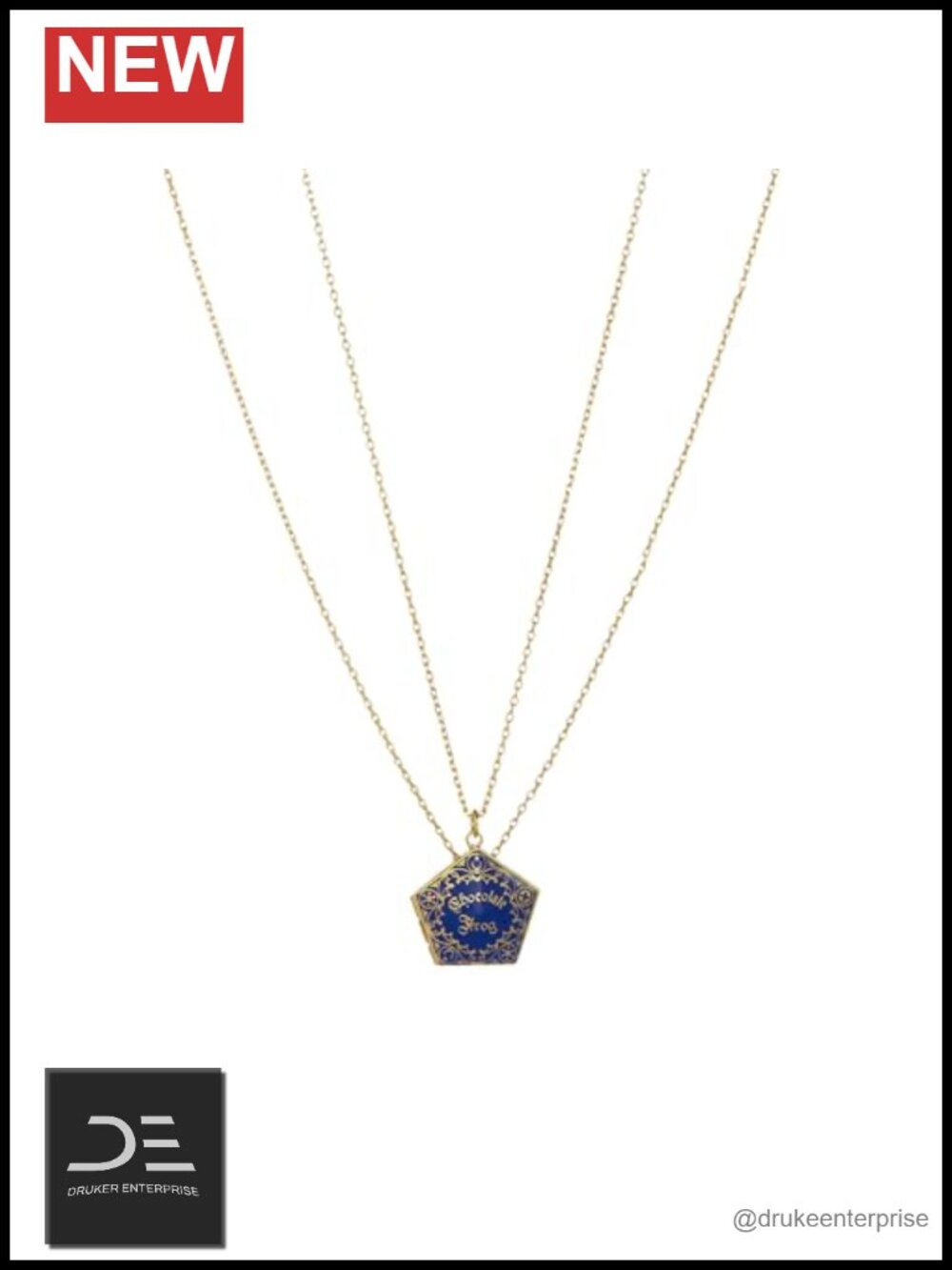Harry Potter Chocolate Frog Necklace Set of 2 Nickel Free Cable Chain